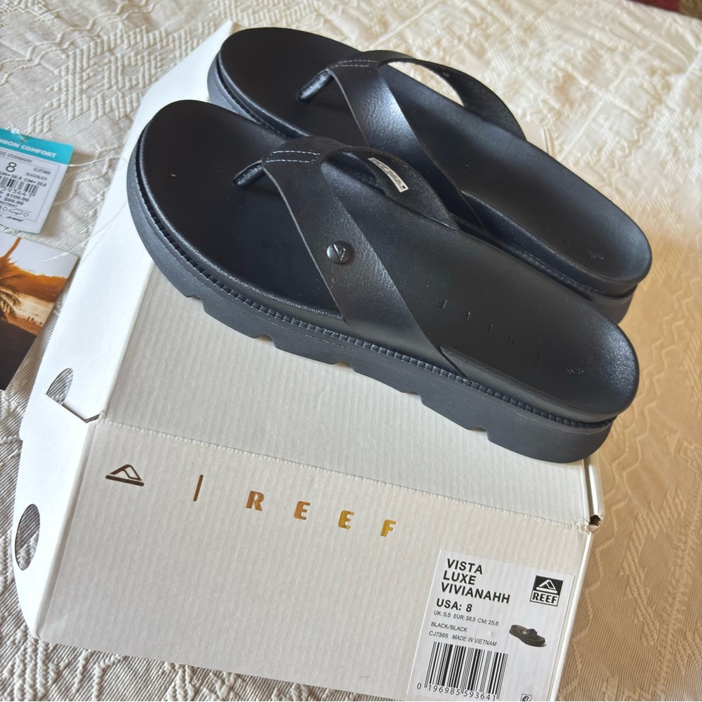 REEF Flip Flop Sandals sz 8 Womens Reef Vista Luxe Vivianahh NEW WITH TAGS & BOX